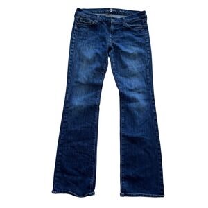 7 for All Mankind Women's Jeans Size 30 Bootcut Dark Wash Low Rise‎ Y2K Denim